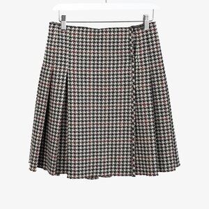 Miu Miu 2006 Red/Black Pleated Checkered Mini Skirt